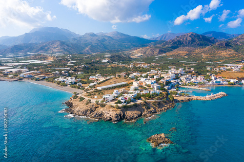 Harbour in Makri Gialos village in southern Crete, Greece. photo