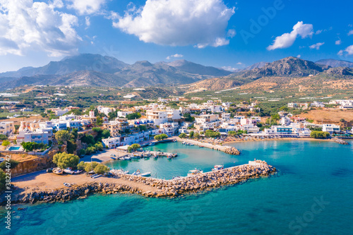 Harbour in Makri Gialos village in southern Crete, Greece. photo