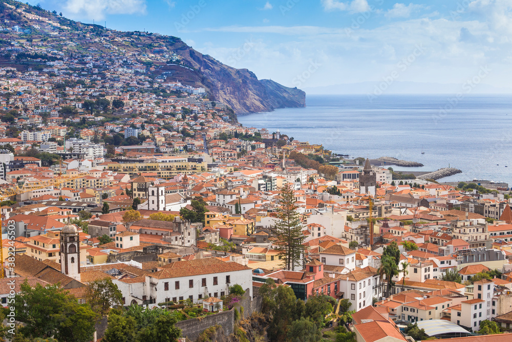 View of city, Funchal, Madeira, Portugal View of city, Funchal, Madeira, Portugal