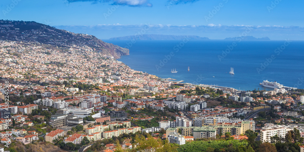View of city, Funchal, Madeira, Portugal View of city, Funchal, Madeira, Portugal