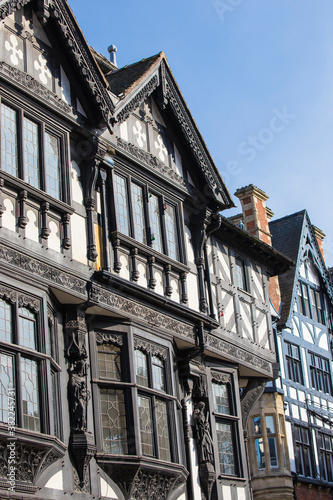 Tudor buildings on Eastgate Street, Chester, Cheshire photo