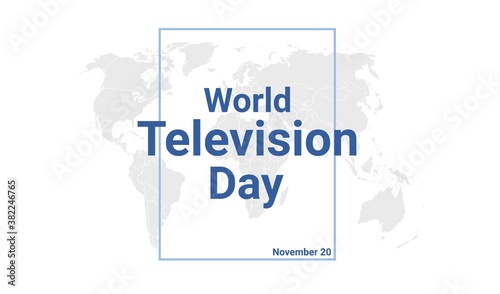 World Television Day international holiday card. November 20 graphic poster