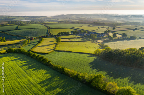 Verdant rolling countryside surrounding Livaton Farm, South Tawton, Devon photo