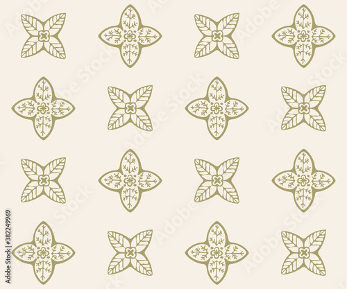 Vector ornamental hand drawing decorative background. Ethnic seamless pattern ornament. Vector pattern. 