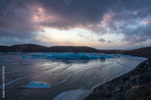 Svínafellsjökull outlet glacier in winter, Vatnajökull Natiional Park, Southeast Iceland.