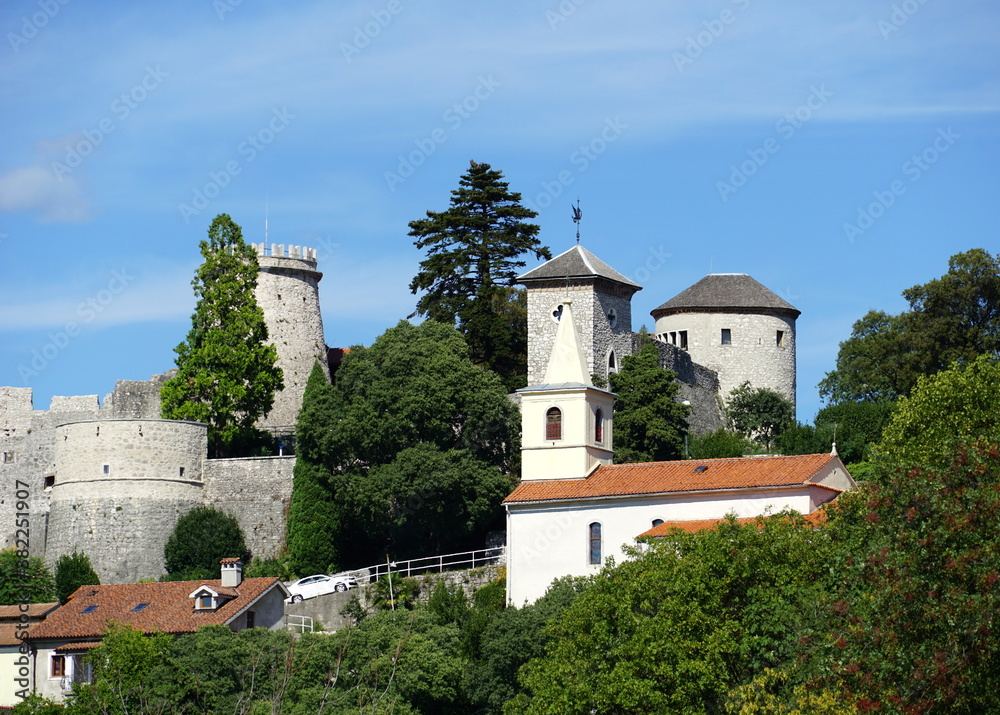 The fortress of Trsat towers above Croatian town of Rijeka
