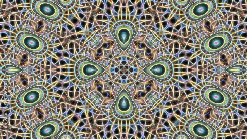 Abstract kaleidoscope mandala background