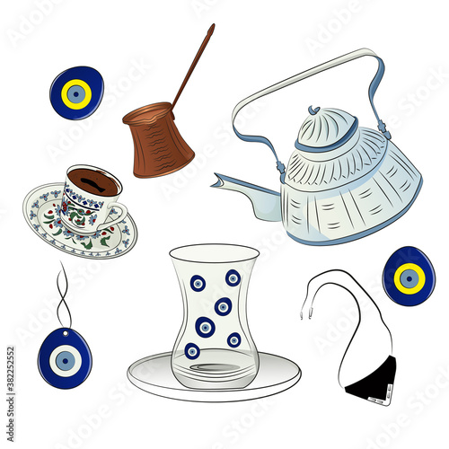 Set of vector illustrations