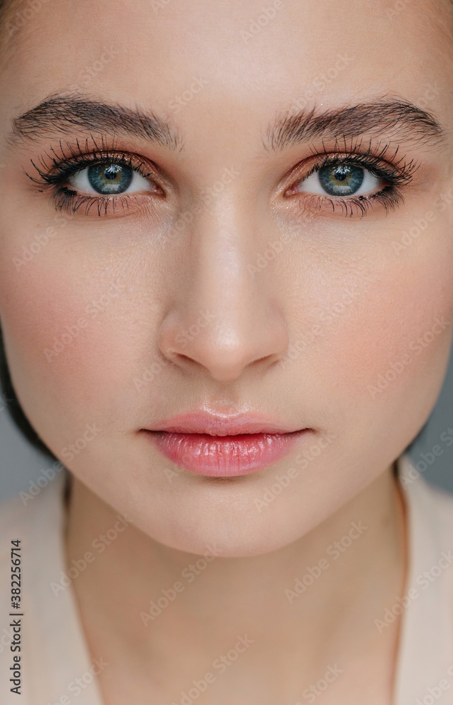 Crop portrait of young pretty woman Crop portrait of young pretty woman