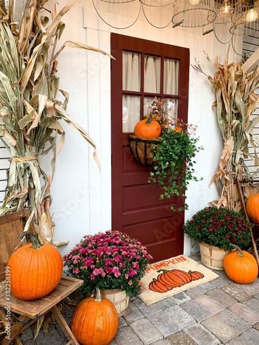 Front porch in the fall 