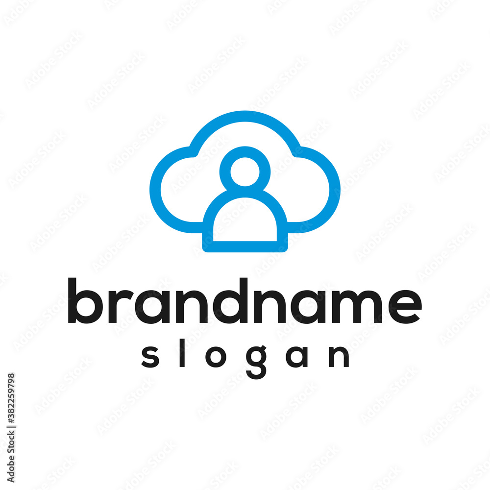 Cloud personal logo design vector Cloud personal logo design vector