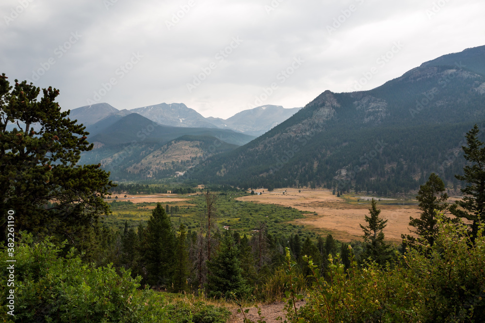 Sheep Lake area before rain. Rocky Mountains National Park, Colorado