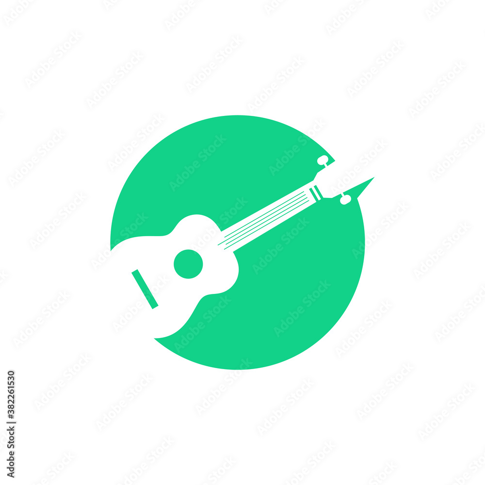 Guitar logo design vector Guitar logo design vector