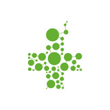 Modern health logo design vector