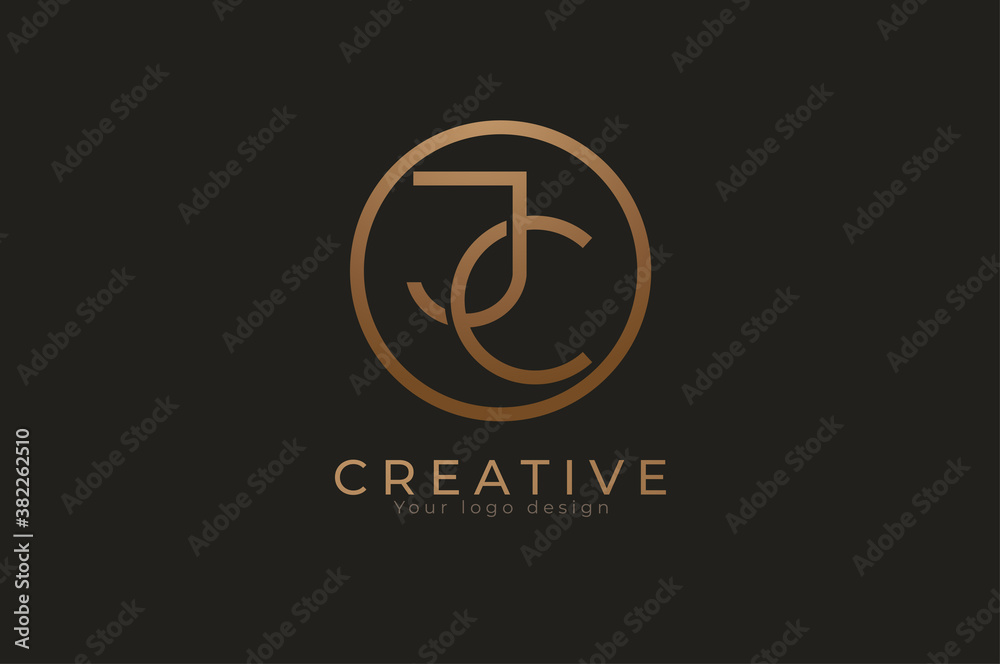 Abstract initial letter J and C logo,circle line and letter JC combination, usable for branding and business logos, Flat Logo Design Template, vector illustration Abstract initial letter J and C logo,circle line and letter JC combination, usable for branding and business logos, Flat Logo Design Template, vector illustration