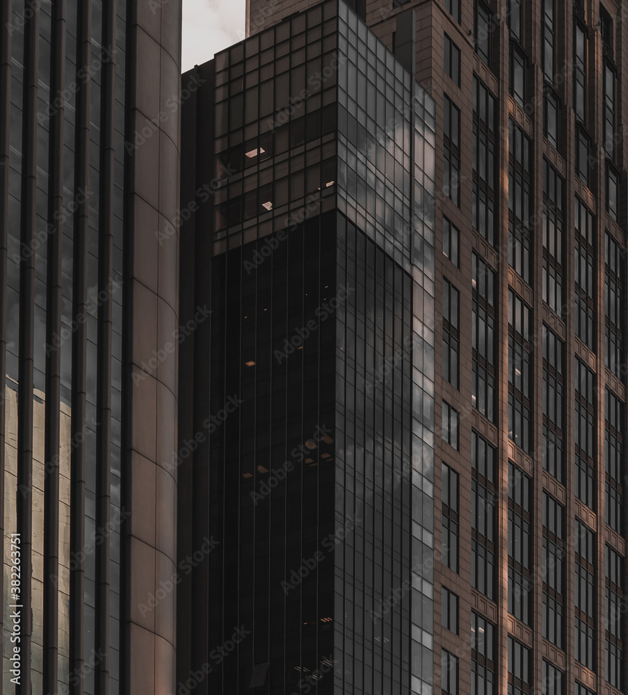 Modern Hong Kong Architecture, image Black and gold style Modern Hong Kong Architecture, image Black and gold style