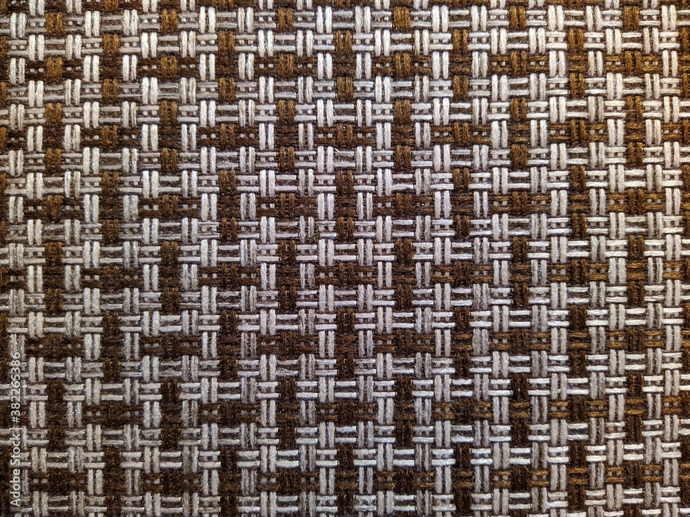 checkered fabric in dark and brown shades