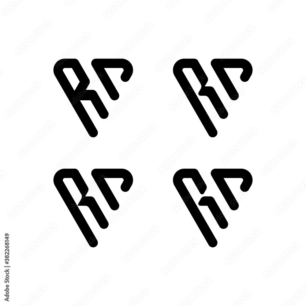 Obraz premium Initial RD triangle logo design vector