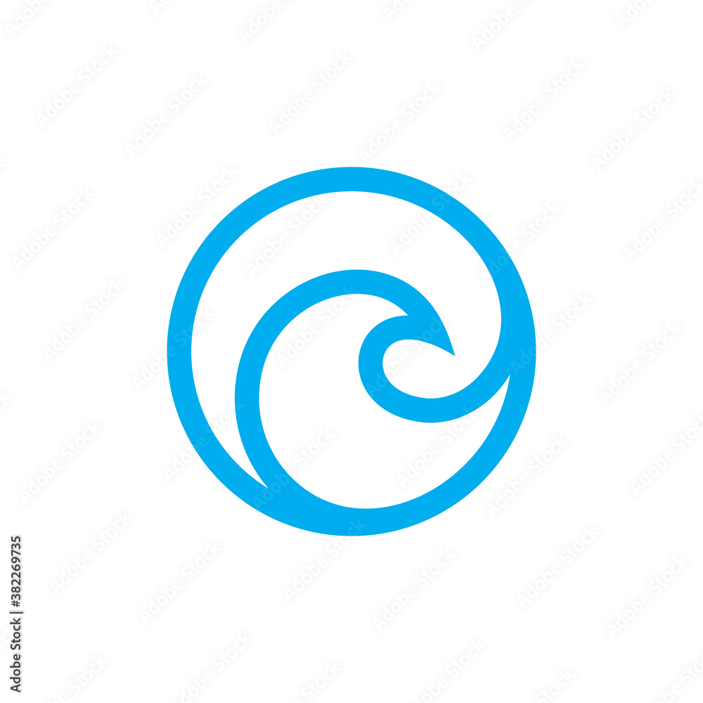 Simple and modern wave logo design vector Simple and modern wave logo design vector