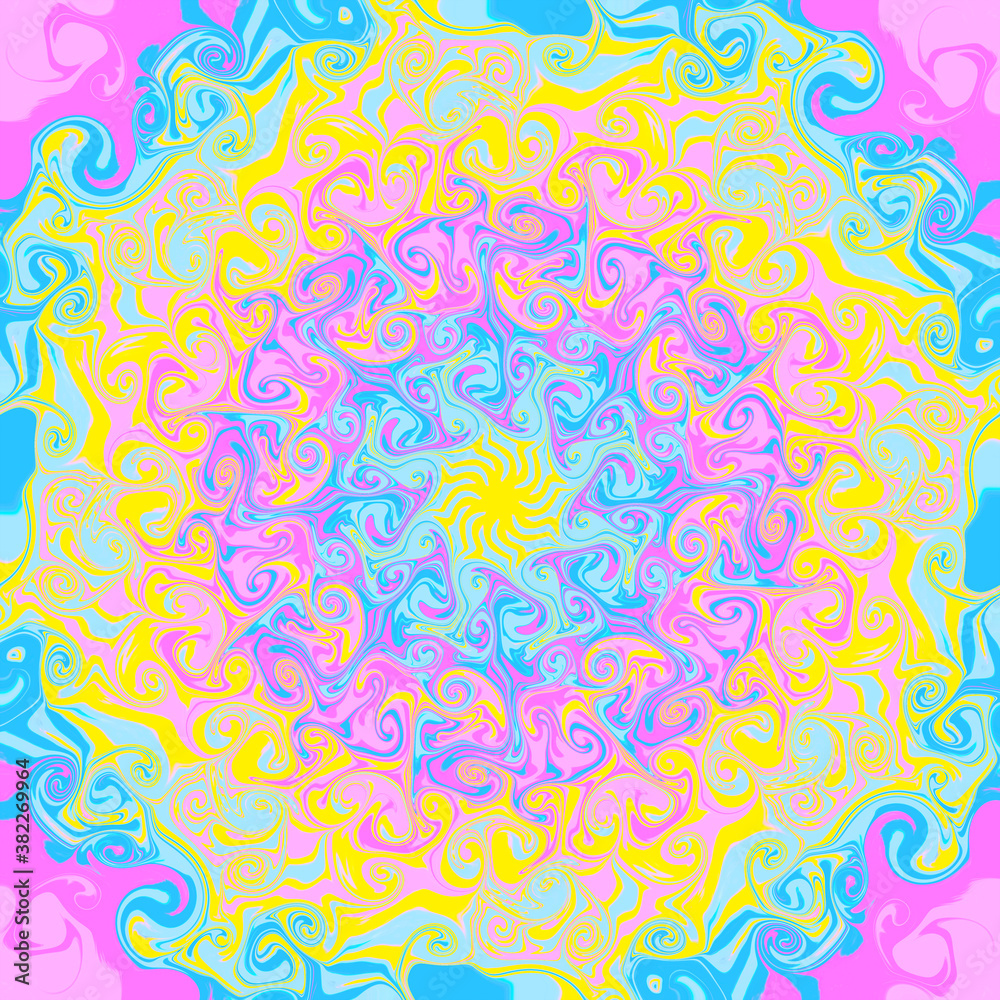 Fractal Psychedelic Colorful Background illustration