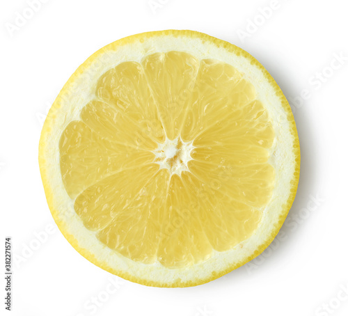 slice of ripe yellow grapefruit