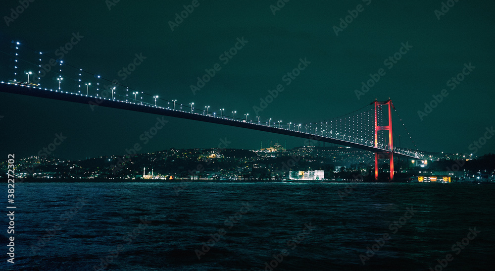 Bosphorus bridge in the night Istanbul Bosphorus bridge in the night Istanbul