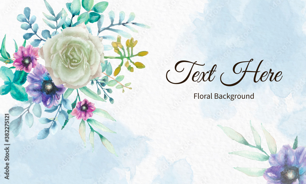 Elegant watercolor floral background