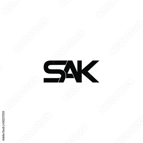 Free Download sak letter original monogram logo design - GFXLoad