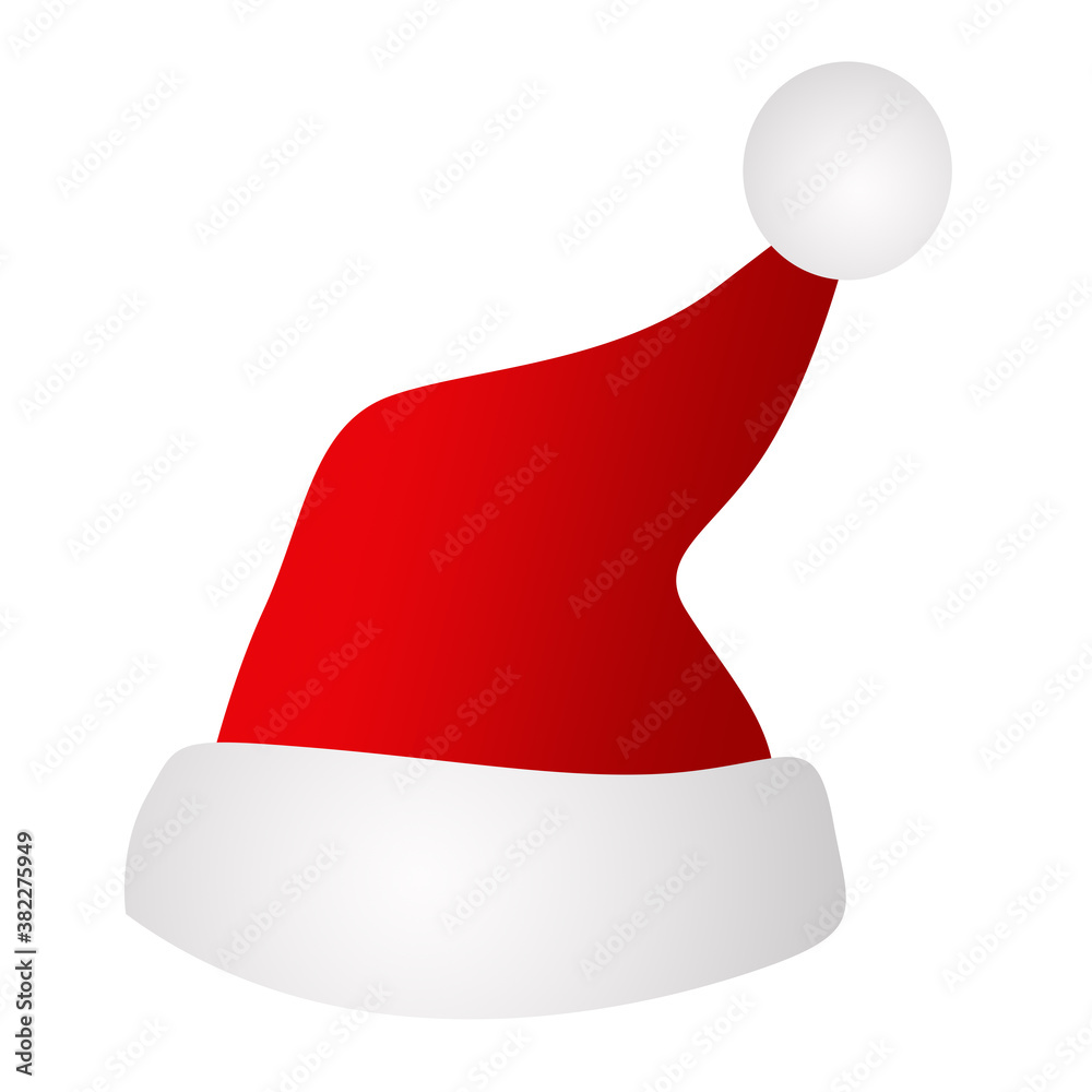 Christmas Santa Claus Hat on white background Christmas Santa Claus Hat on white background