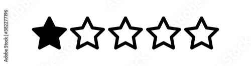 One Stars Rating Vector illustration for any purposes.