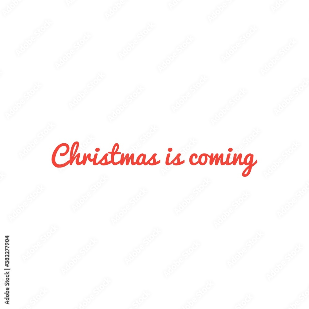 Christmas quote word illustration, winter holidays lettering, stay at home