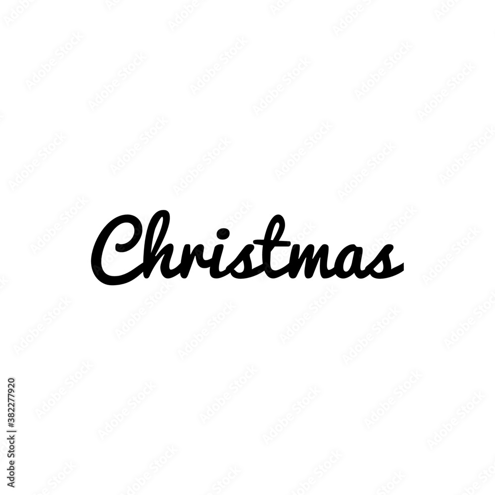 Christmas quote word illustration, winter holidays lettering, stay at home