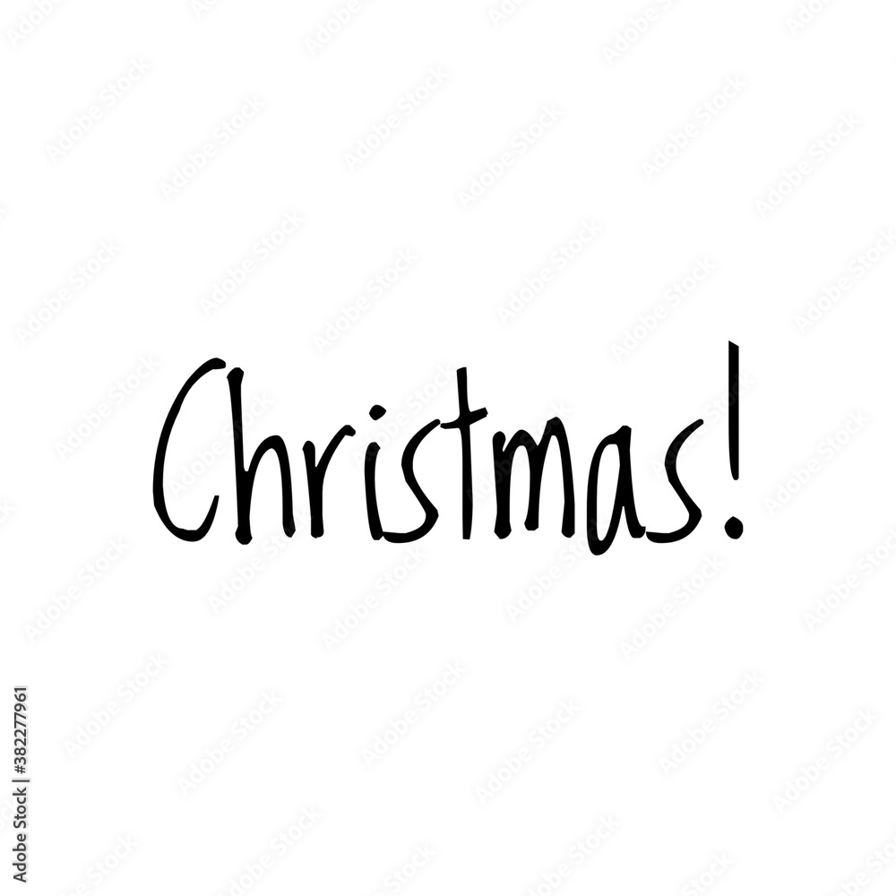 Christmas word illustration Christmas word illustration