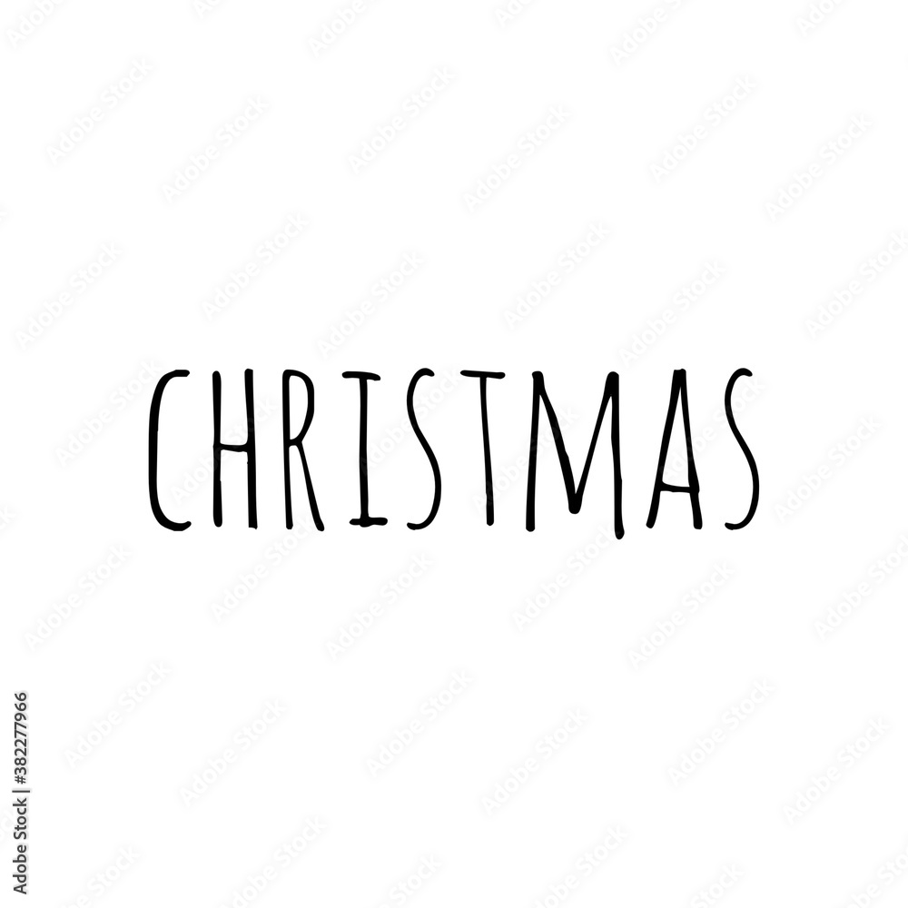 Christmas word illustration