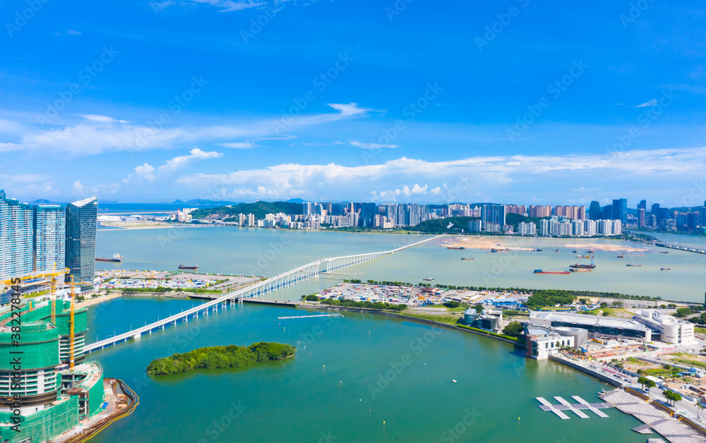 Aerial photos of Macao Bay in China