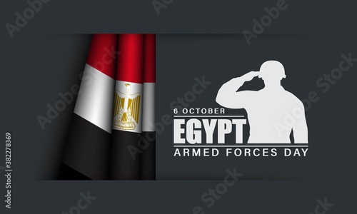 Egypt Armed Forces Day Background. Vector Illustration.