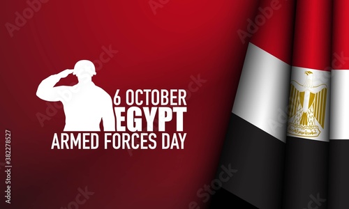 Egypt Armed Forces Day Background. Vector Illustration.