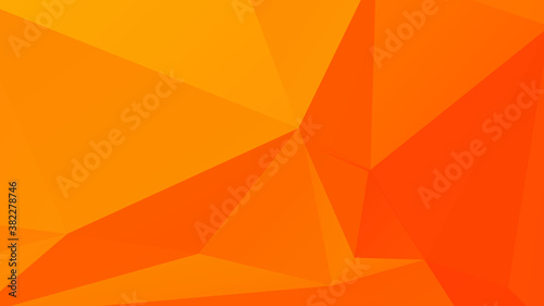 Abstract Orange Color Polygon Background Design, Abstract Geometric Origami Style With Gradient. Presentation,Website, Backdrop, Cover,Banner,Pattern Template