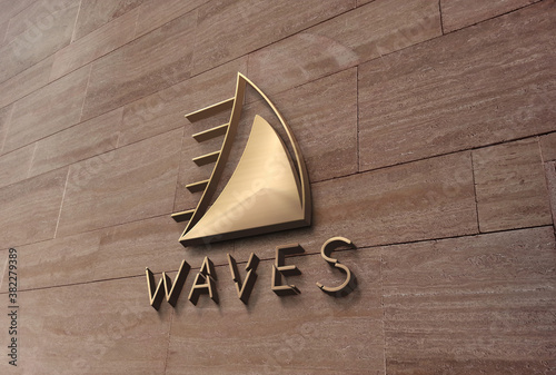 3d wave logo design