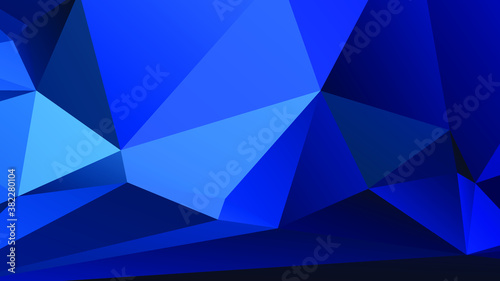 Abstract Blue Color Polygon Background Design, Abstract Geometric Origami Style With Gradient. Presentation, Website, Backdrop, Cover, Banner, Pattern Template