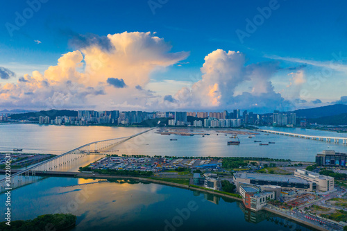 Aerial photos of Macao Bay in China © Weiming