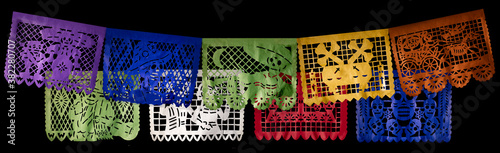 Dia de los muertos, Papel picado para el dia de los muertos