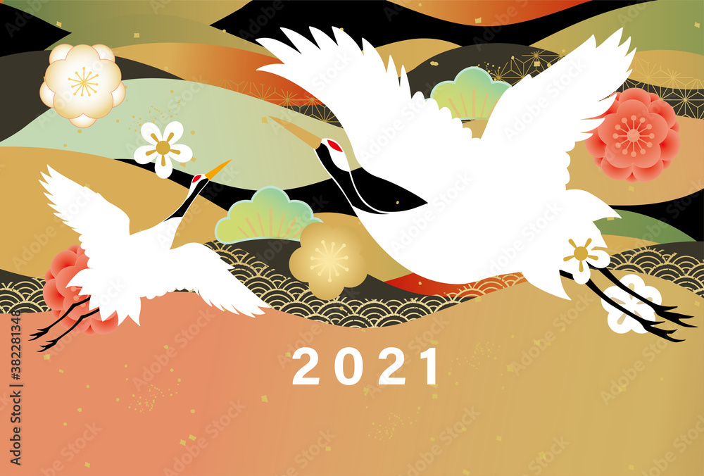 華やかで美しい和風の背景イラスト Stock Vector Adobe Stock