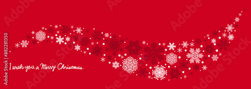 雪の結晶　曲線状のクリスマス装飾