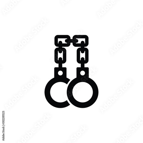 shackle icon vector isolated on white, logo sign and symbol.