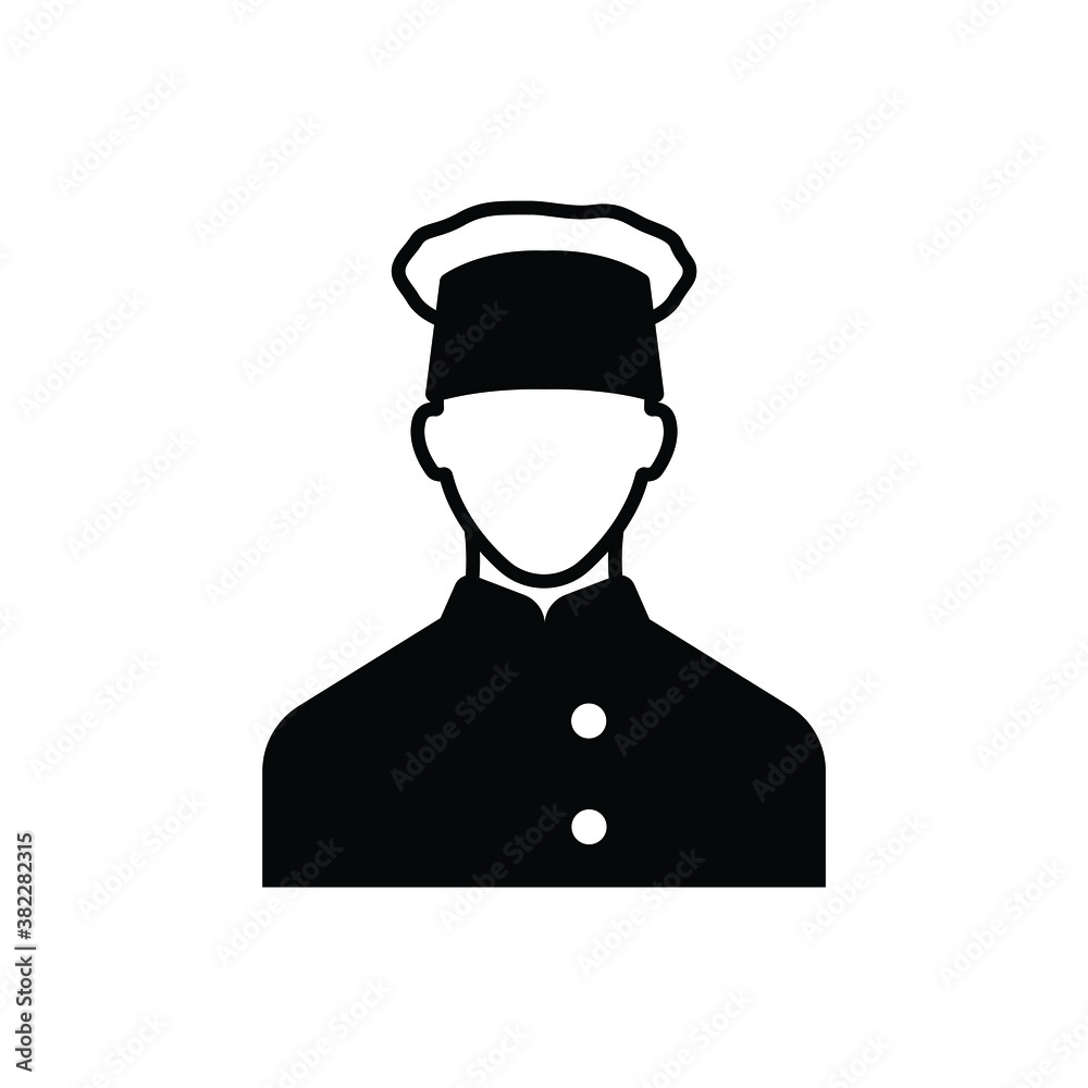 Chef icon vector isolated on white, logo sign and symbol. Chef icon vector isolated on white, logo sign and symbol.