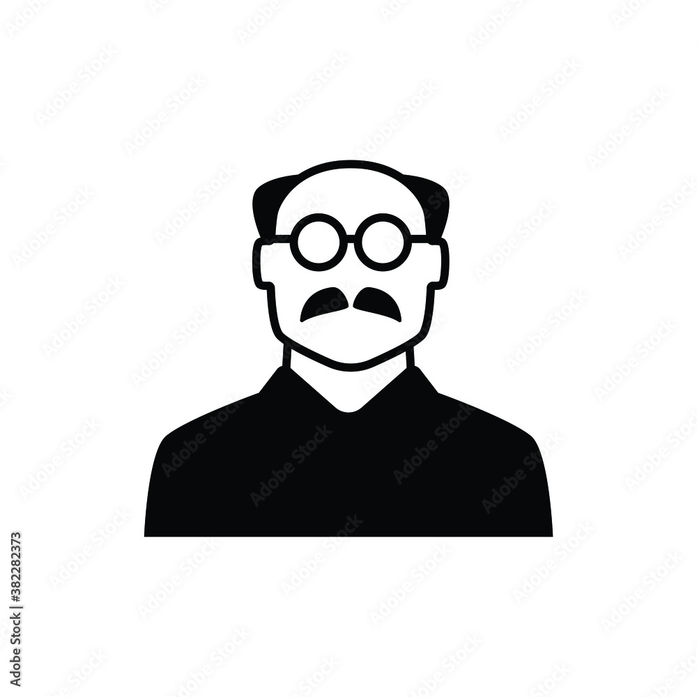 Old man icon vector isolated on white, logo sign and symbol. Old man icon vector isolated on white, logo sign and symbol.