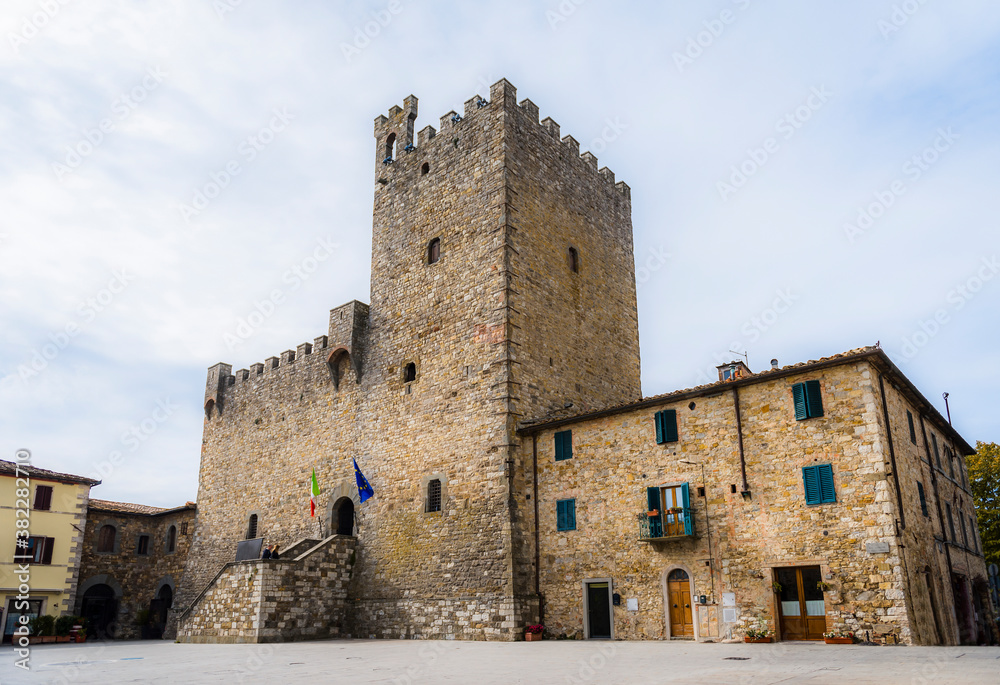 15th century fortress in Castellina di Chianti, Tuscany, Italy