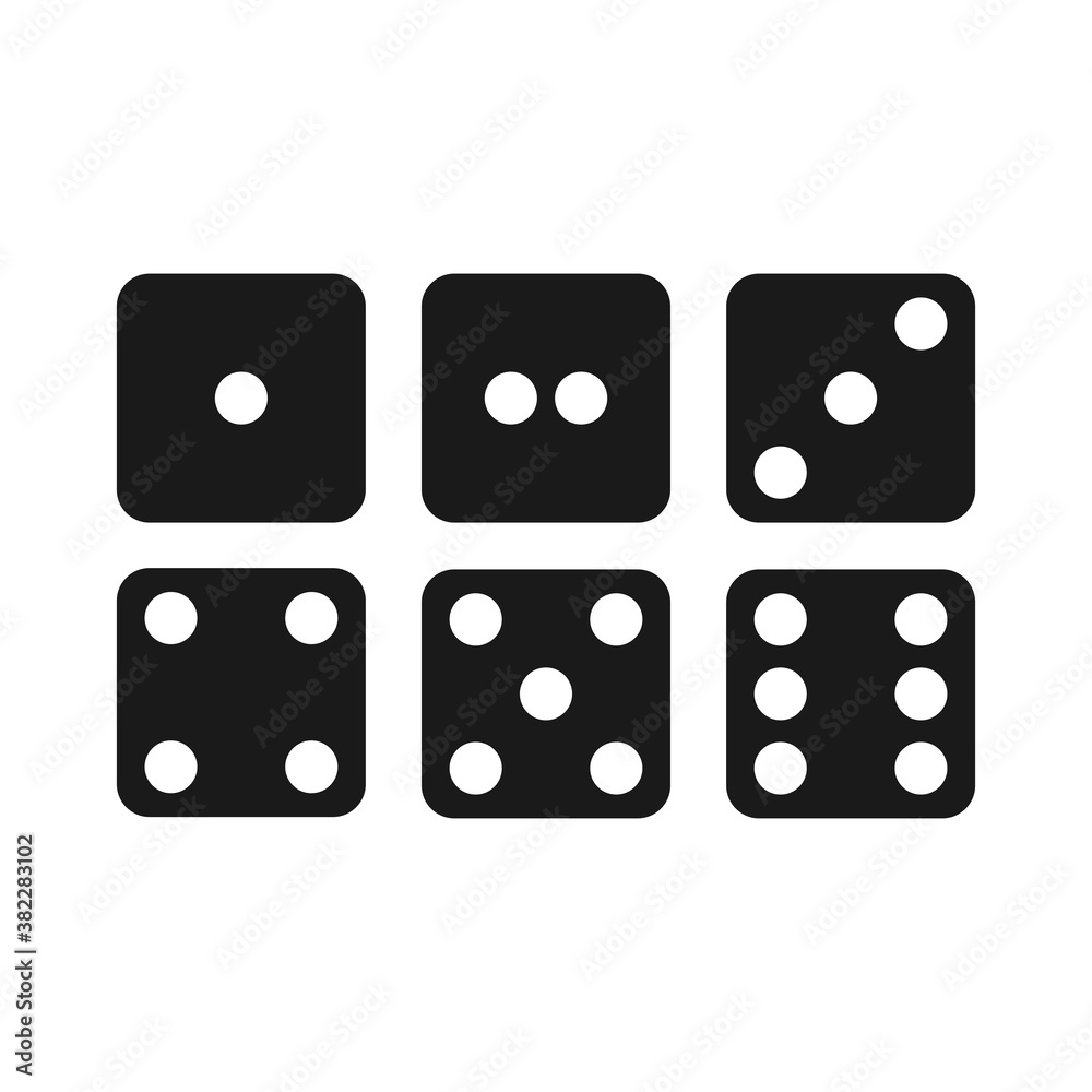 dice icon vector symbol dice icon vector symbol