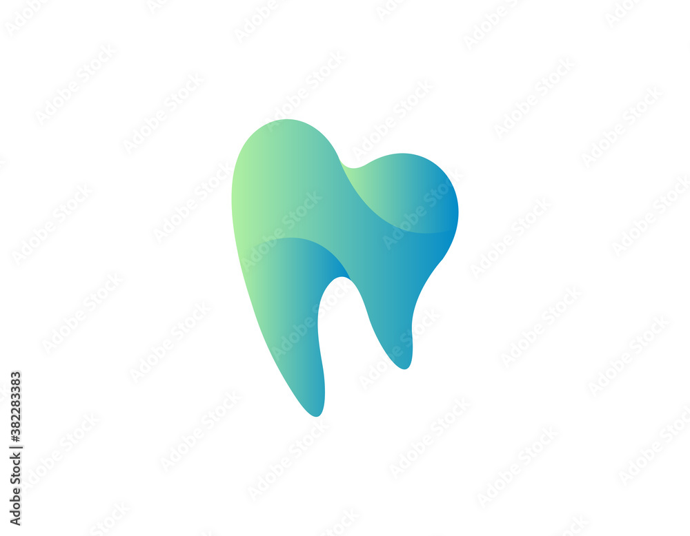 Modern colorful dental logo design illustration. Modern colorful dental logo design illustration.